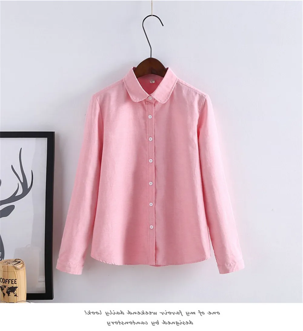 White Cotton Women Blouse 2020 Spring Casual Long Sleeved Shirt Woman Office Plus Size Shirts Blusas Feminine Blouses (10)