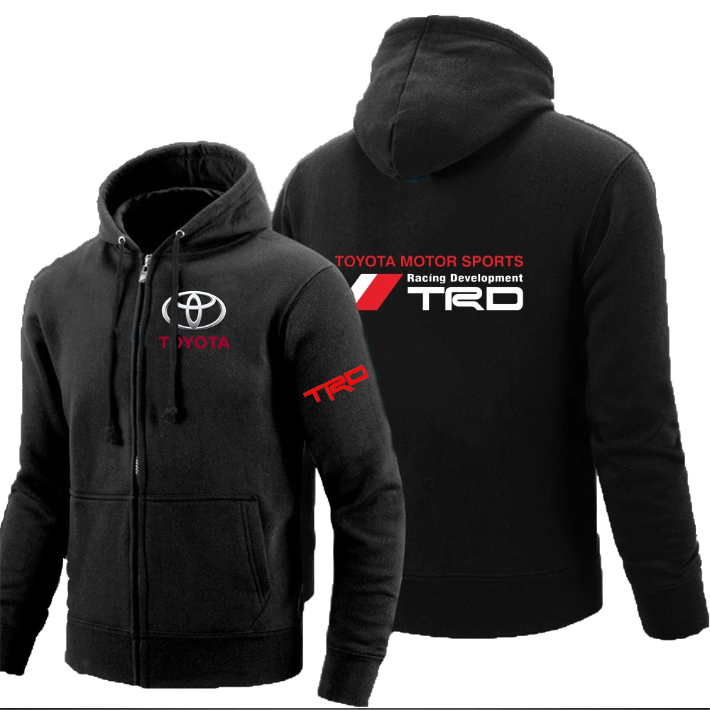 Toyota Motorsport-Sudadera con capucha para hombre, ropa deportiva masculina de 12 Colores con logotipo de coche, personalizada con cremallera, cárdigan de algodón, estilo Hip Hop, abrigo polar universitario, Primavera, TRD
