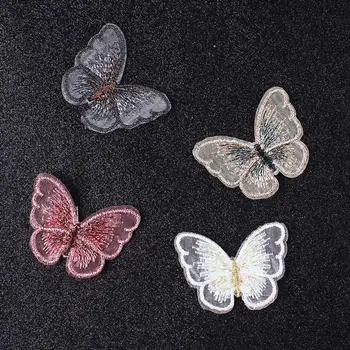 

Embroidery Butterfly Patch Sewing On Patch Pink White Black Apricot Embroidered Patches For Clothing Nice Stickers For Clothes
