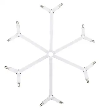 

Adjustable Sheet Straps Suspenders,Triangle Crisscross Mattress Holder, White