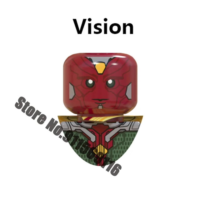 Superhero Building blocks Loki Sylvie Iron Man Spiderman Hulk Thor Captain America Venom Groot Thanos Vision Falcon Deadpool Toy A-WM2155