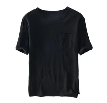 

Hot 2020 Fashion Men's T Shirt Men's Casual Soft Cotton Linen T-shirt Loose O-neck Tops Short Sleeve Tee Shirt