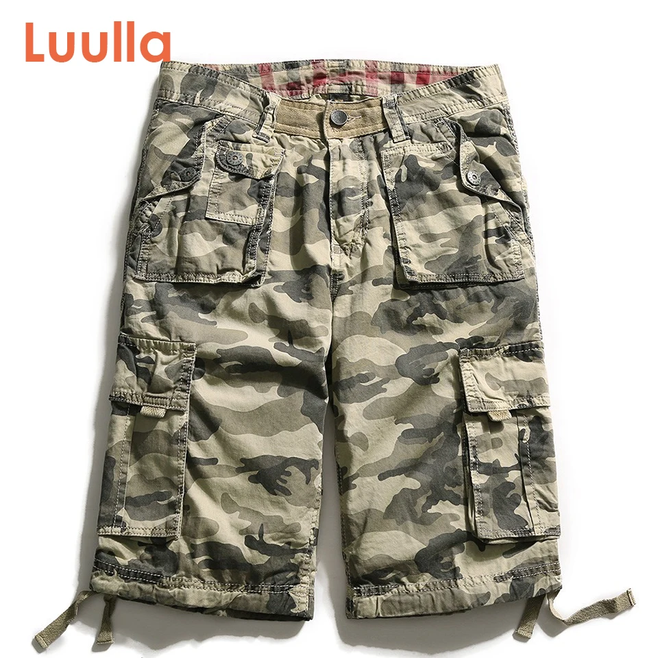 

Plus Size 40 Men Summer Casual Cotton Cargo Shorts Men Camouflage Military Fashion Short Pants Brand Clothing Pocket Shorts Men
