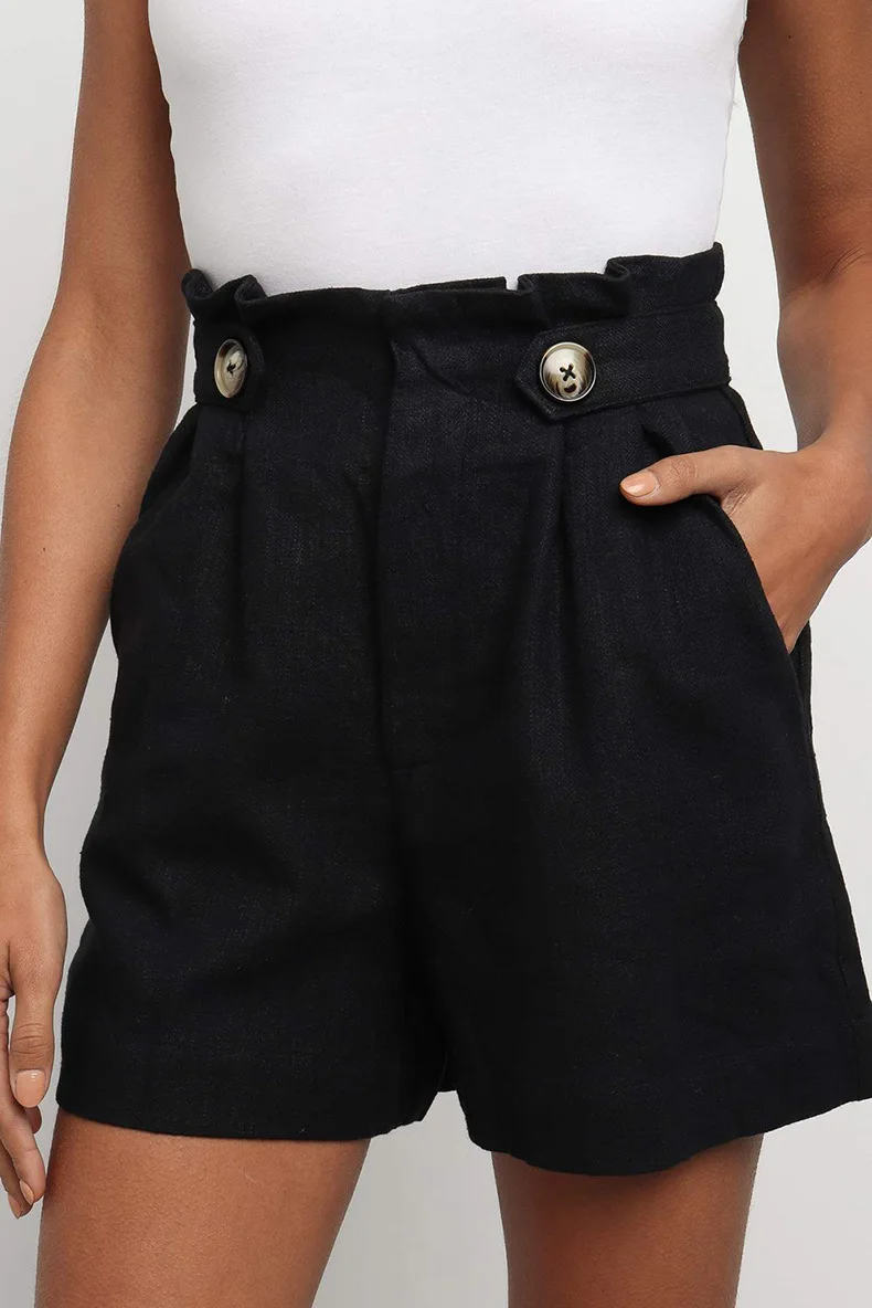 burberry shorts 2021 European and American Women's Summer Short Pleated Pocket A-line Elastic Lace High-waist Shorts  Shorts Women High Waist under armour shorts