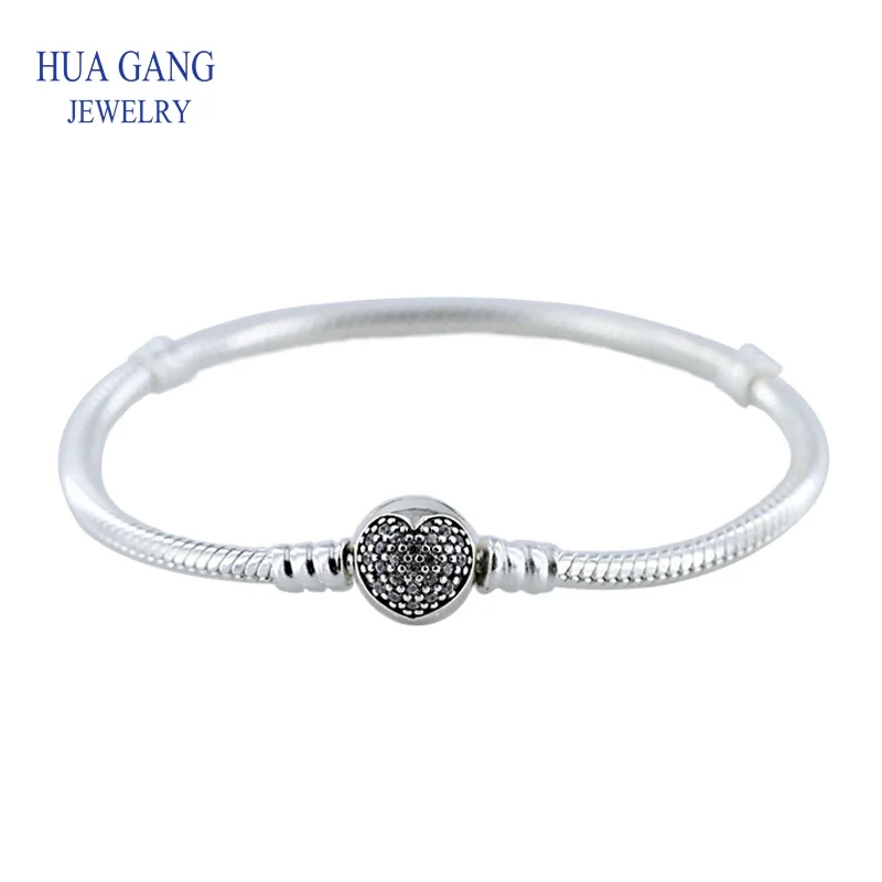 Высокое качество, настоящее Серебро S925 пробы, очаровательный браслет для женщин, оригинальное ювелирное изделие, подходит для браслета Pandora, бусины, сделай сам, подарок на день рождения m
