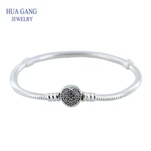 Высокое качество, настоящее Серебро S925 пробы, очаровательный браслет для женщин, оригинальное ювелирное изделие, подходит для браслета Pandora, бусины, сделай сам, подарок на день рождения m