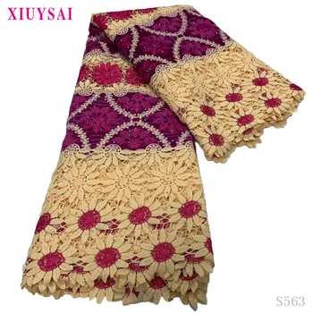 

Guipure lace fabric Embroiderey French African Lace Fabric 2020 High Quality Nigerian Lace Fabrics For Dress S563