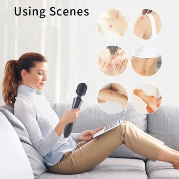 20 Modes Powerful Magic Wand Vibrator for Women Body Massager G Spot Clitoris Stimulator USB Charging Adult Sex Toys for Woman 4