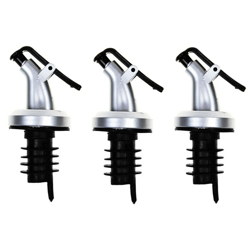 1/3 pcs Oil Bottle Stopper Vinegar Bottles Can Lock Plug Seal Leak-proof Food Grade Plastic Nozzle Sprayer Liquor Dispenser Wine