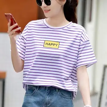 

Summer 2020 black short sleeve t shirt Women Top Garment