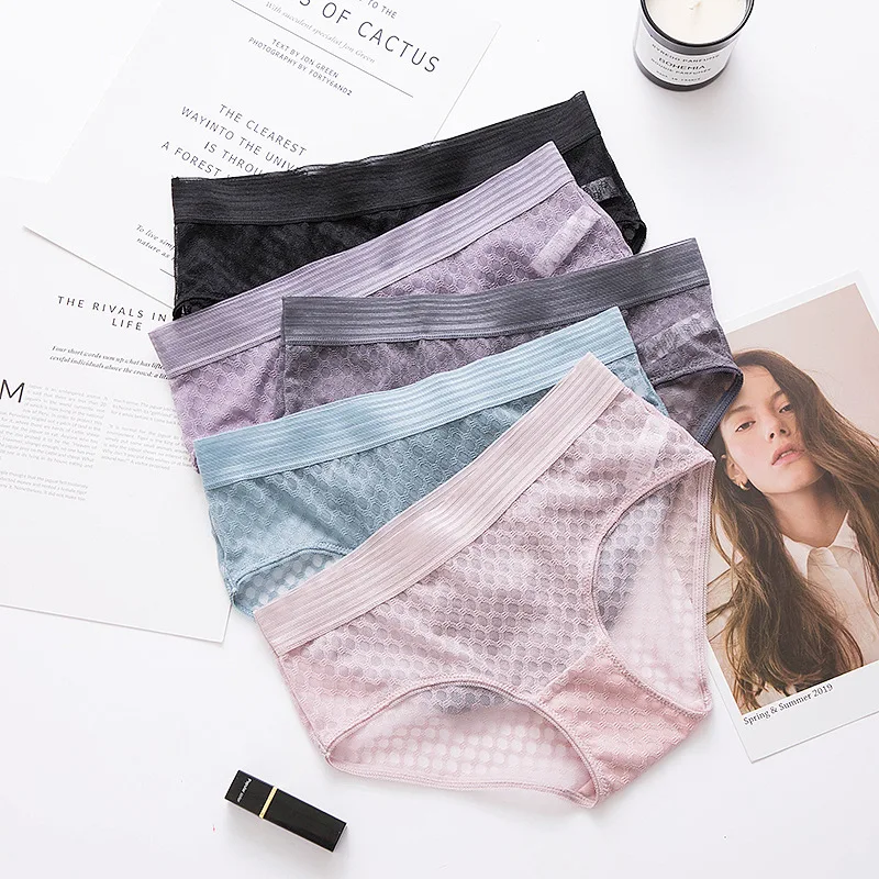 Сексуальное бесшовное женское нижнее белье 2019 осень зима кружево средняя талия