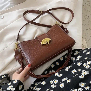 

Stone Pattern PU Leather Crossbody Bags for Women New Braid strap Female Shoulder Handbags Solid Color Ladies' Travel Flap Bags