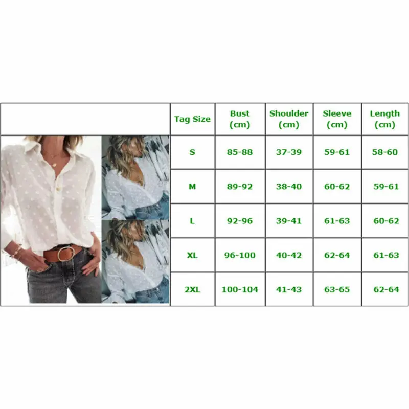 Women Sexy Polka Dot Blouses Ladies V-neck Long Sleeve Shirt Casual Tops Loose Blouse Plus Size Summer Fashion New S-2XL Women Sexy Polka Dot Blouses Ladies V-neck Long Sleeve Shirt Casual Tops Loose Blouse Plus Size Summer Fashion New S-2XL