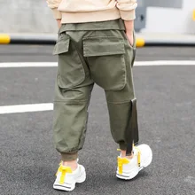 Повседневные штаны для мальчиков весна-осень г. стиль, детские штаны свободного кроя в западном стиле тонкие осенние штаны для больших мальчиков