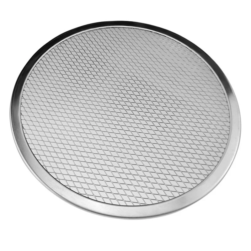 6/8/10/12/14 Inch Aluminum Pizza Screen Baking Tray Metal Net Pizza Pan Bakeware Kitchen Tools Non-stick Mold Accessories