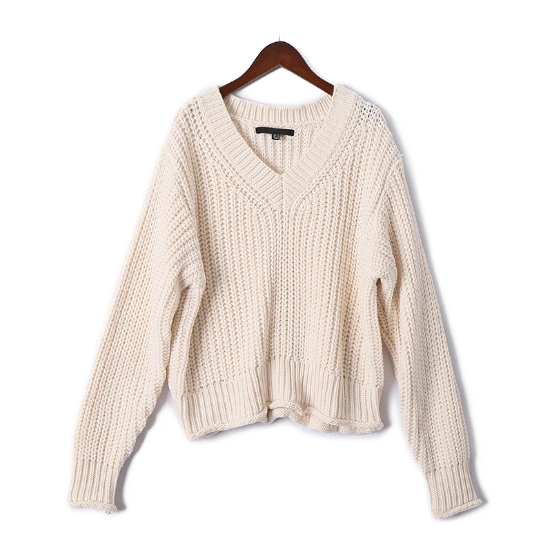 beige AOEMQ модные свитера 5 цветов, ребристый пуловер, воздухопроницаемые свитера с широкой талией, Рождественский свитер, женская одежда - Цвет: beige