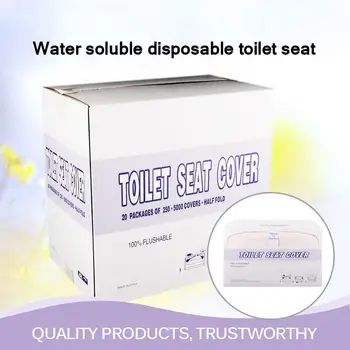 

200 PCS Disposable Paper Toilet Seat Cover Protector Camping Travel Hygienic Toilet Mat Pad Cushion Bathroom Supplies Set