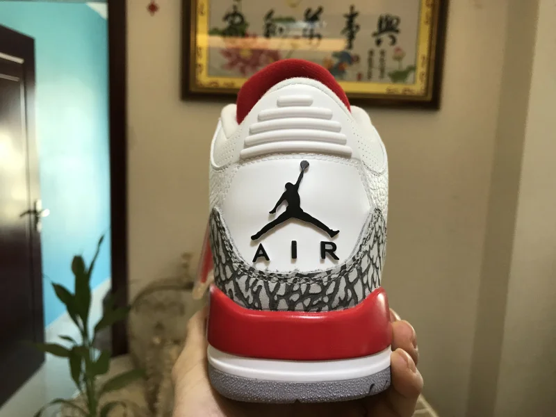 Мужские кроссовки Jordan 3 с высоким берцем в стиле ретро, баскетбольные кроссовки Aj3, белые и красные кроссовки с детонацией Jordan 3 QS Katrina 136064-116