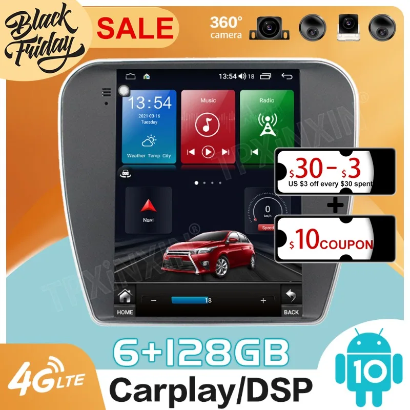 

128GB Android 10.0 Tesla Style for Chevrolet Malibu CAVALIER 2016 2018 Carplay GPS Car Navigation Multimedia Player Stereo Radio