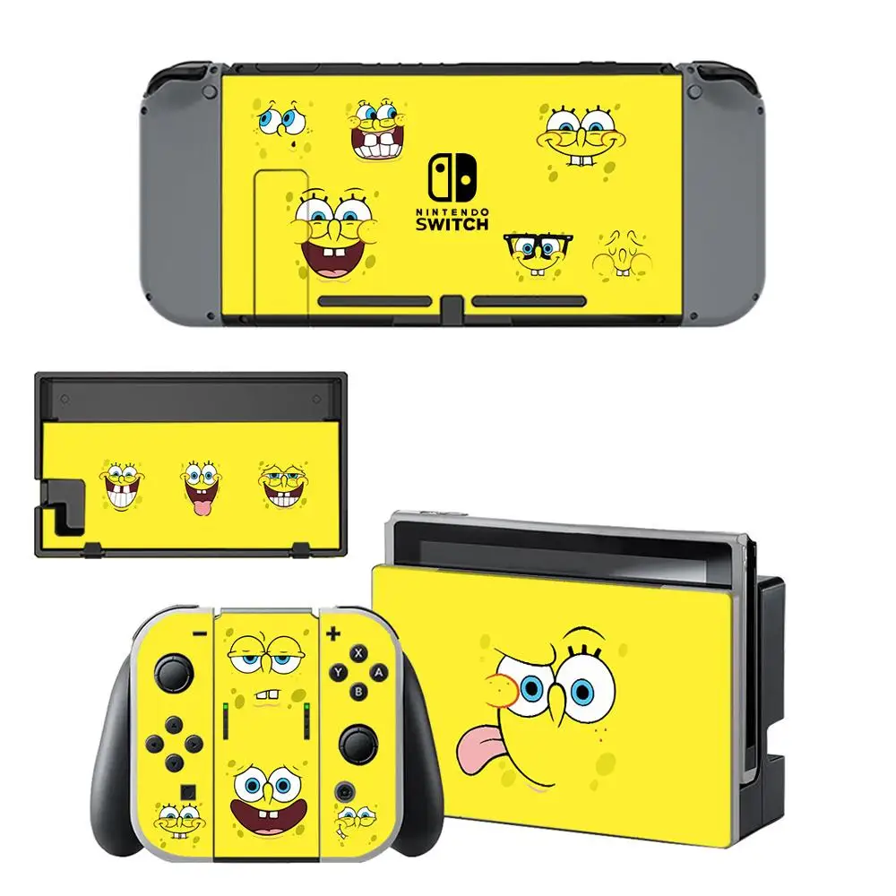 SpongeBobs SquarePants Nintendo Switch Skin Sticker NintendoSwitch stickers skins for Nintend Switch Console Joy Con Controller