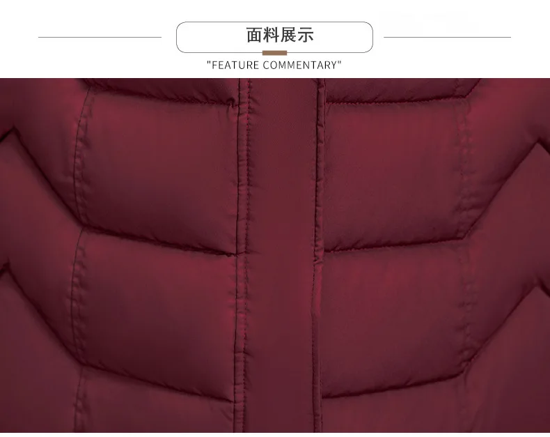 Middle-aged WOMEN'S Apparels Long down Jacket Cotton-padded Clothes Middle-aged Women Dress Extra-large Thick Long over-the-Knee