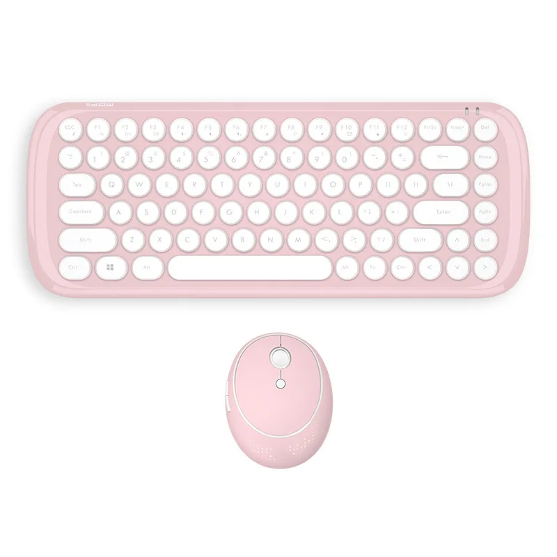 

2.4G Mini Wireless Keyboard Punk Chocolate Key Cap Wireless Mouse And Keyboard Office Small Keyboard Mouse Customizable Set
