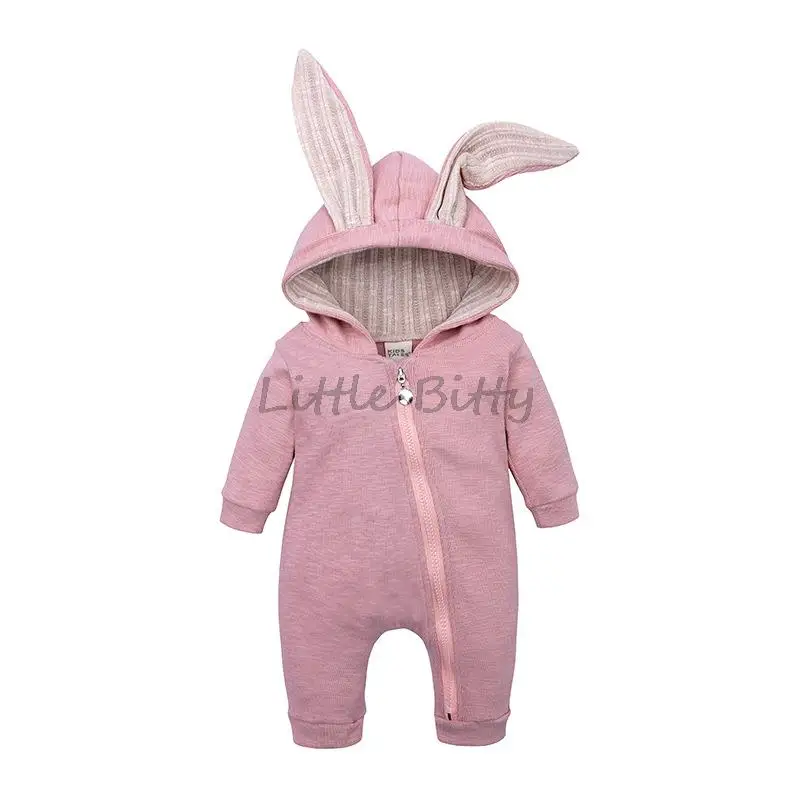 Infant Romper Animal Print Romper Infant Newborn Boys Full Sleeve Cotton Rabbit Ear Cosplay Costume Baby Rompers Infant Clothing Boys Bodysuits Kids Clothes