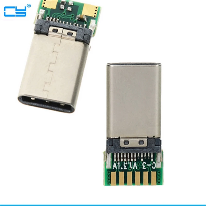 DIY части 24pin USB-C USB 3,1 type C адаптер штекер и гнездо Разъем DIY Кабель SMT Тип с ПК доска