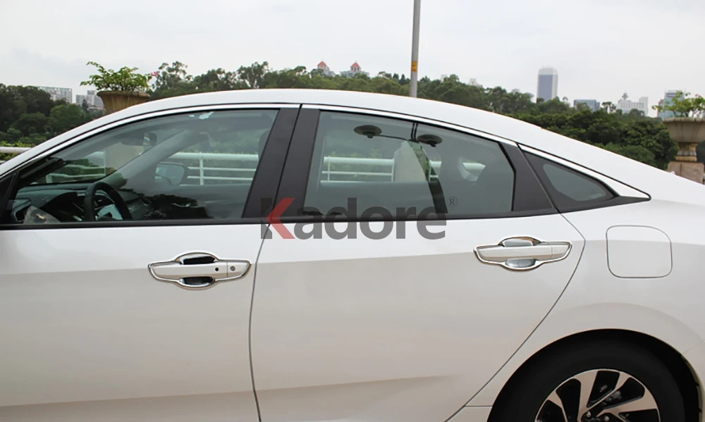Для Honda Civic седан хромированные дверные ручки двери чаша крышка чашки накладка ободок литья гарнир объемного звучания