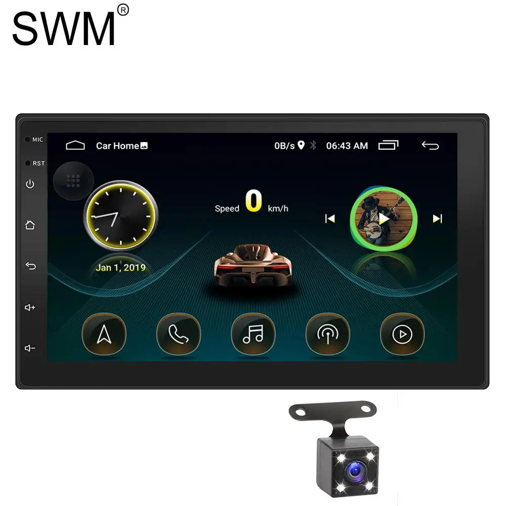 

Car Radio 2 Din Autoradio Android 8.1 Multimedia Player Radio Coche Touch Screen Wifi GPS Mirror Link Radios Para Auto Radio Car