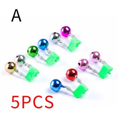 5pcs Angryfish 5 шт./партия, сигнал укуса для ловли карпа, зажим удочки, зажим для наконечника, спиральные колокольчики, кольцо, рыболовный звонок, сигнализация, Аксессуары для рыбалки - Цвет: 5pcs