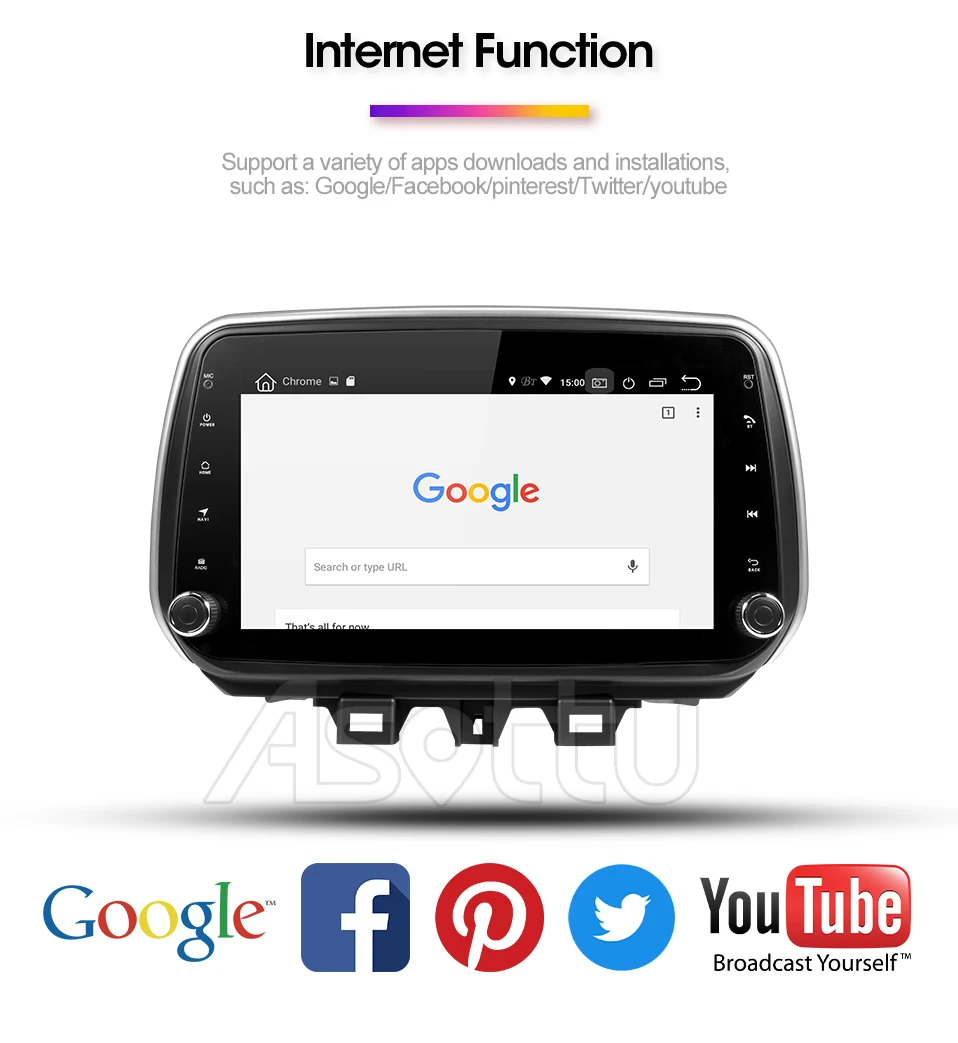 Top Asottu PX30 android 9.0 car dvd gps player for hyundai Tucson ix35 2018 car dvd gps navigation raido video  player  car stereo 15