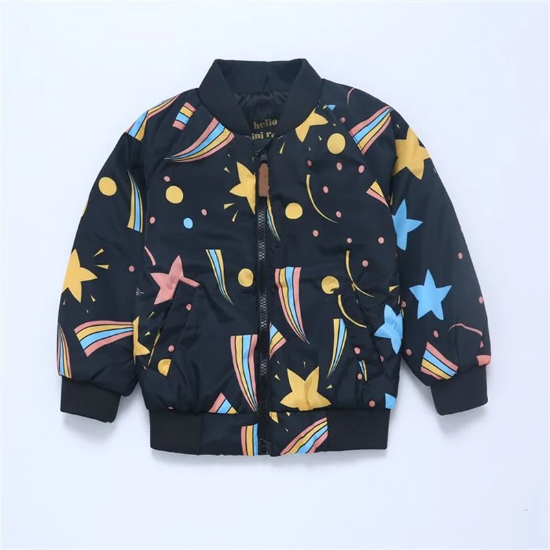 Модные детские куртки; пальто для маленьких мальчиков и девочек с рисунком звездного неба; детская куртка; Одежда для мальчиков; коллекция года; весенне-осенняя одежда