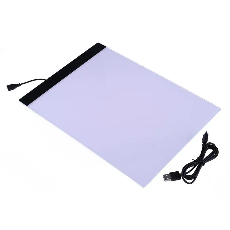 Графический планшет A3 A4 A5 светодиодный планшет для рисования тонкий художественный Трафаретный Рисунок световая панель-бокс копировальный стол коврик трехуровневый - Цвет: A4  Normally