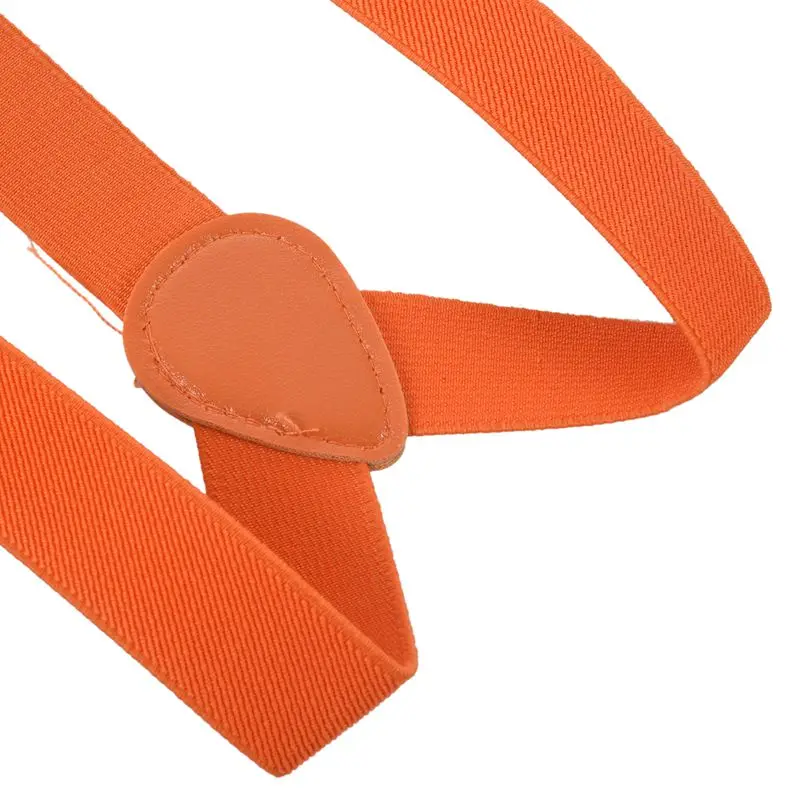 Детская заколка для девочек и мальчиков на подтяжках эластичные регулируемые подтяжки с милым галстуком-бабочкой оранжевого цвета