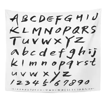

Collection Brush Alphabet Script Arrow Book Calligraphy Catalog Comma Cursive Tapestry Home Decor Wall Hanging for Living Room