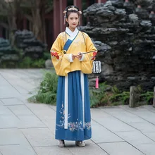Традиционный танцевальный костюм с вышивкой Hanfu, женское платье феи, народный фестиваль, наряд певцов, Восточное представление, одежда DC3160