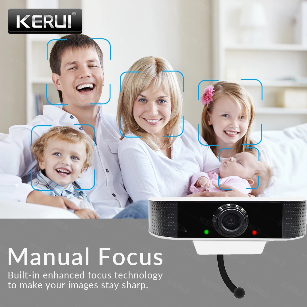 KERUI 2MP 1080P мини встроенный микрофон веб камера Full HD USB для ПК компьютера ноутбука LIVE