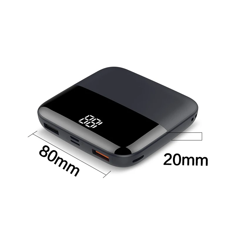 Mi ni power Bank, 20000 мА/ч, для Xiaomi mi 9, iPhone, повербанк, портативный, быстрая зарядка, внешний аккумулятор, зарядное устройство, Pover bank