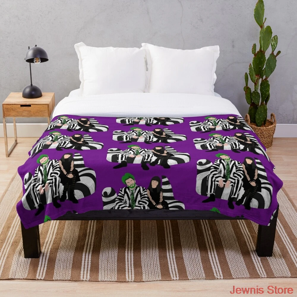 Beetlejuice And Lydia Beetlejuice The Musical Blanket Snowflake Wool