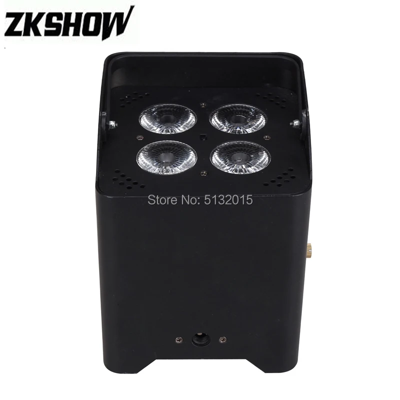 

4*15W LED Par Uplight RGBWA Battery Power Wireless DMX IRC Rechargeable DJ Disco Party Club Pro Stage Lighting With Flightcase