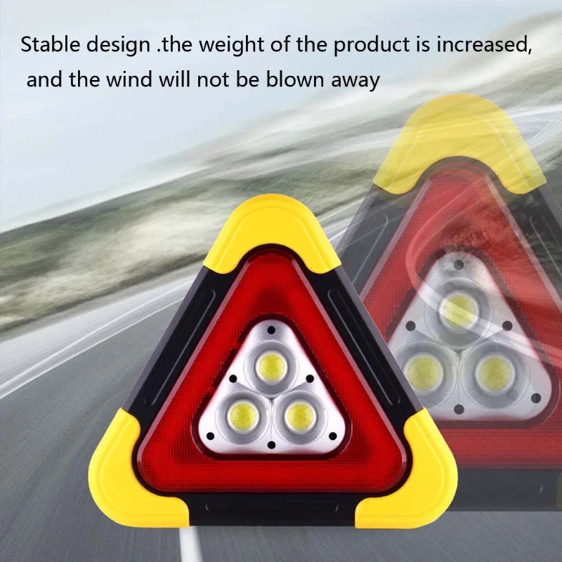 Triangle de signalisation LED multi-fonctions rechargeable