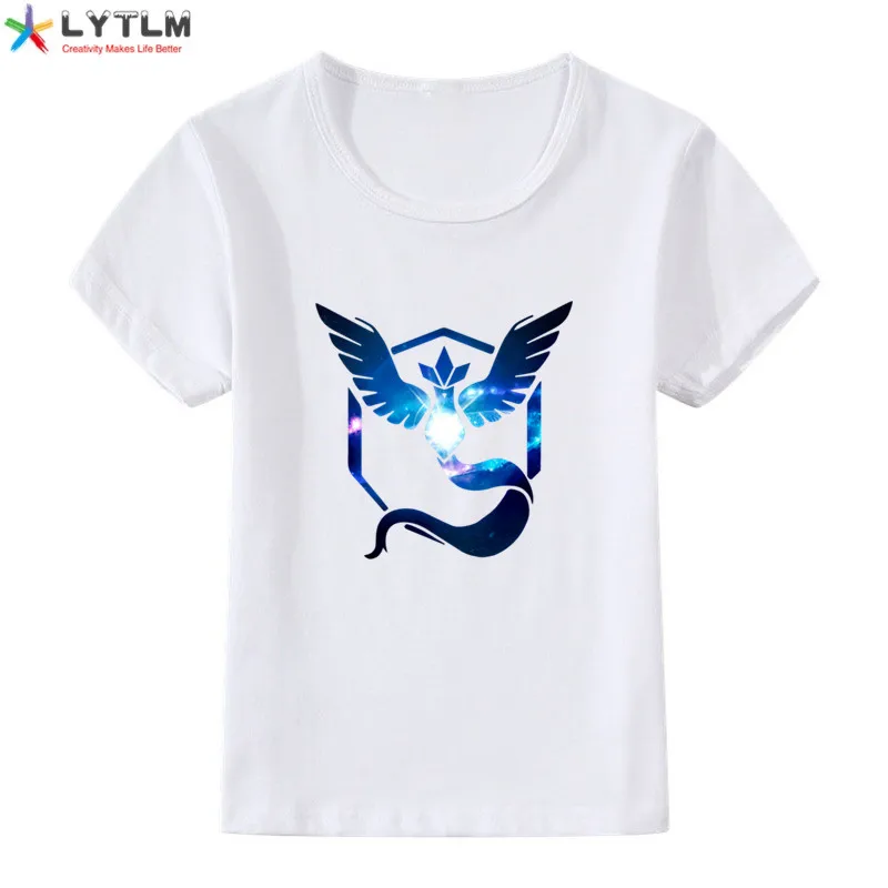 LYTLM XXX/футболки для мальчиков и девочек с принтом «Pokemon Go» Футболки для мальчиков, Размер 14, футболка для мальчиков с принтом «TEAM MYSTIC», Koszulki, осенняя одежда для маленьких мальчиков - Цвет: DX White