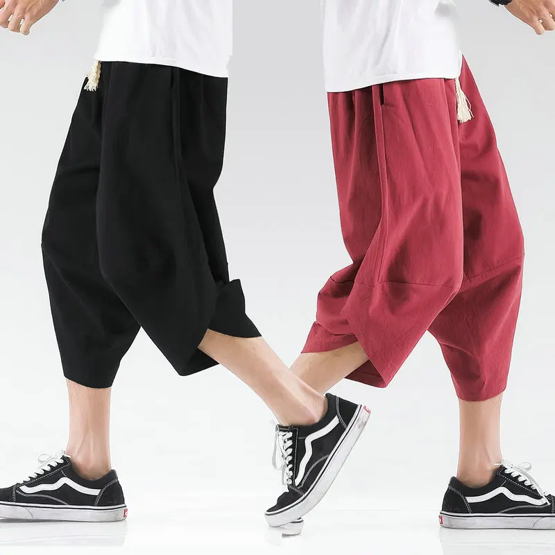 Streetwear-Cross-Pants-Men-s-Harajuku-Casual-Harem-Pants-Male-Baggy ...