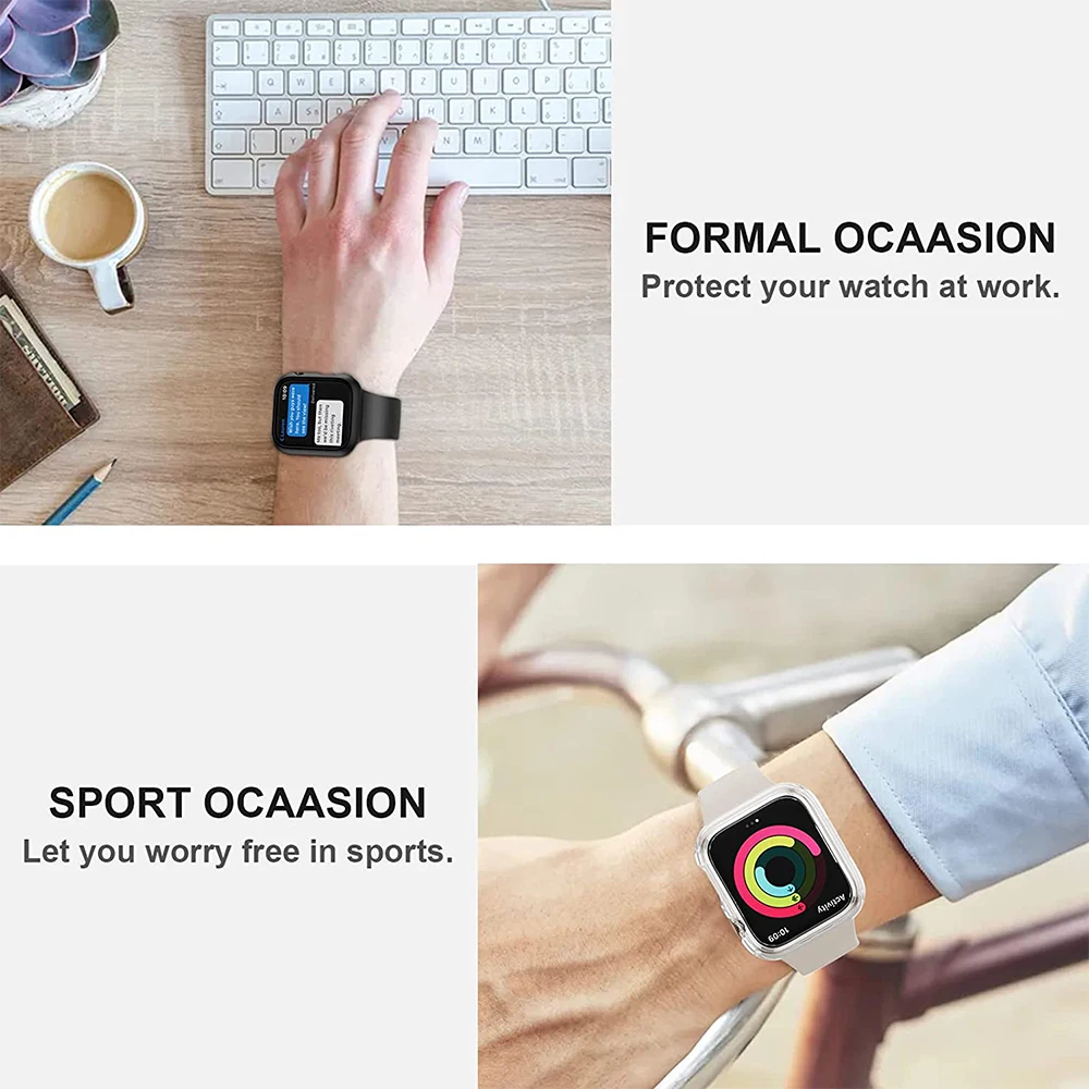 Compatible  Apple Watch Case 45mm Series 7,Hard PC Bumper Protective Cover Frame,NO Screen Protector,for iWatch Series 7 41mm