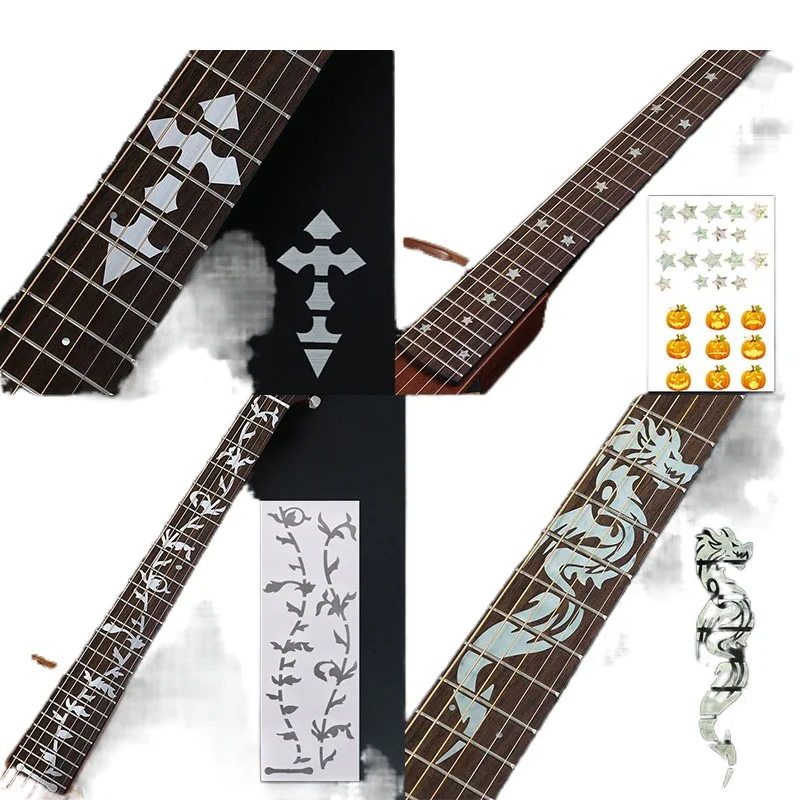 Iay Stickers P23 Decal Toets Fret Marker Voor Akoestische Gitaar-Vlammen Met 3 Kleuren Voor Het Kiezen  18