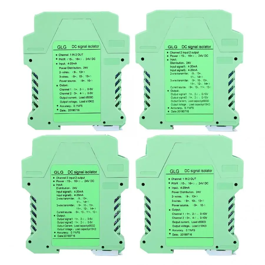 

DC Signal Isolator 4~20mA Module Signal Isolator Transmitter Conditioner Low Temperature Resistance Superior Insulatio