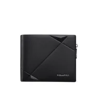 Men Wallet Genuine Leather Casual Bifold Wallet Design Card Holder Organized Slim 2