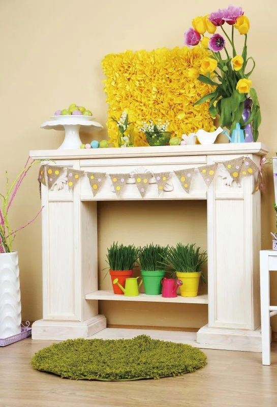 

Yeele Background Photography Room Decor Flower Fireplace Plant Srping Easter Baby Birthday Backdrop Photocall For Photo Studio
