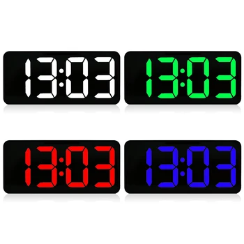 

Alarm Clock With Mirror Effect And LED Light Digital Bedside Table Clock Electronic Alarm Clock Large Temperature Display Time